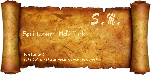 Spitzer Márk névjegykártya